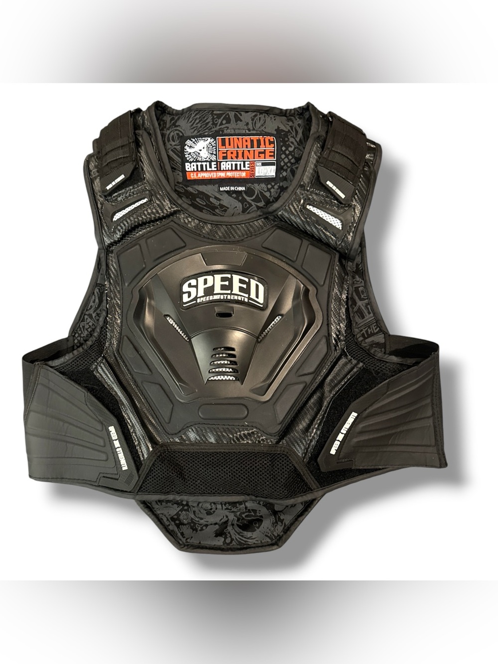 Lunatic Fringe "Speed" Protective Motorcycle Vest for Men Size L-XL - Picture 1 of 4
